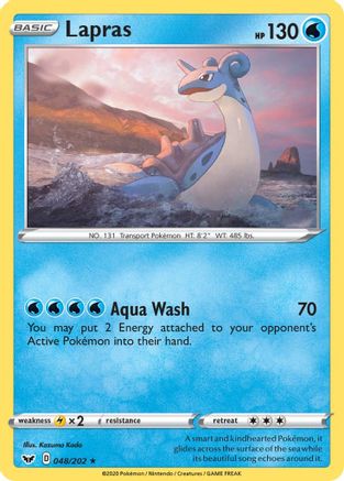 Lapras 048/202 - SWSH01 Sword & Shield Base Set Reverse Holofoil