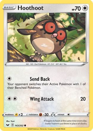 Hoothoot 143/202 - SWSH01 Sword & Shield Base Set
