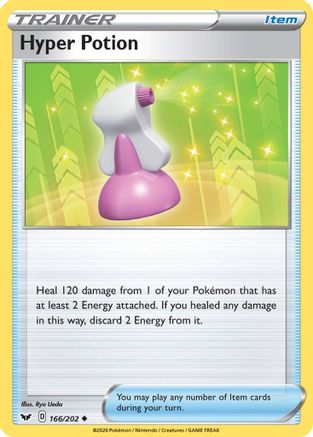 Hyper Potion 166/202 - SWSH01 Sword & Shield Base Set Reverse Holofoil