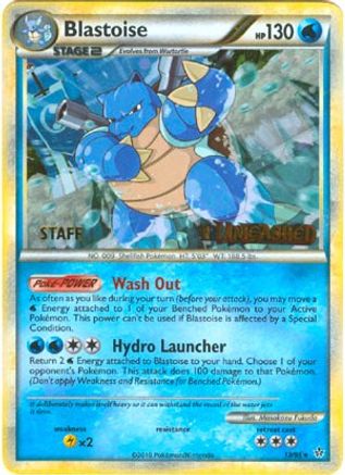 Blastoise (Prerelease) [Staff] 013/95 - HGSS Promos Holofoil