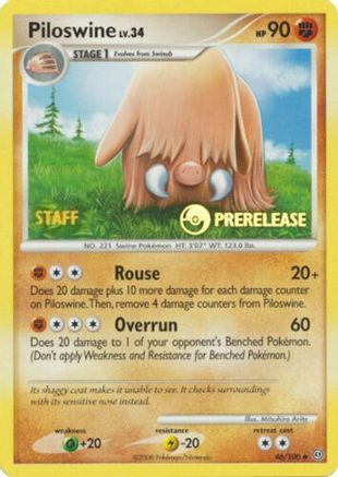 Piloswine (Prerelease) [Staff] 046/100 - Nintendo Promos