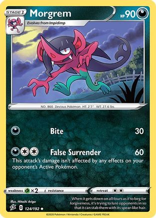 Morgrem 124/192 - SWSH02 Rebel Clash Reverse Holofoil