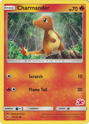 Charmander (# Charizard Stamped) 018/147 - Battle Academy