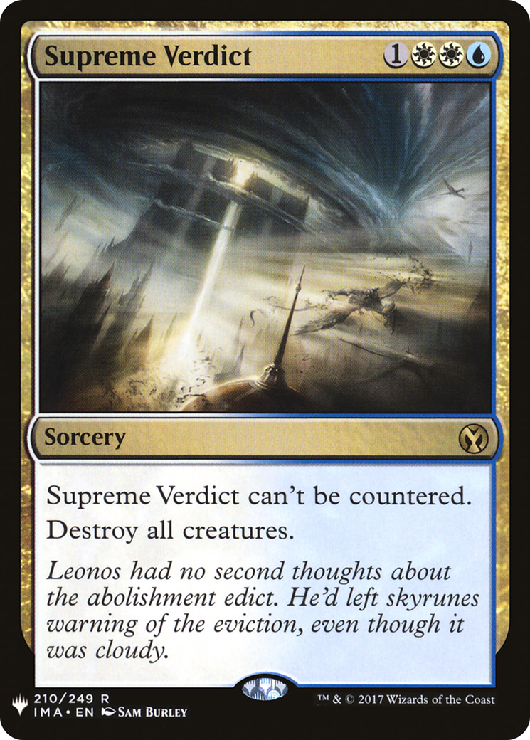 Supreme Verdict (LIST-IMA-210) - The List