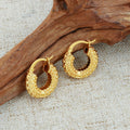 RMZ GOLD NYC Gold nugget Hoop earrings