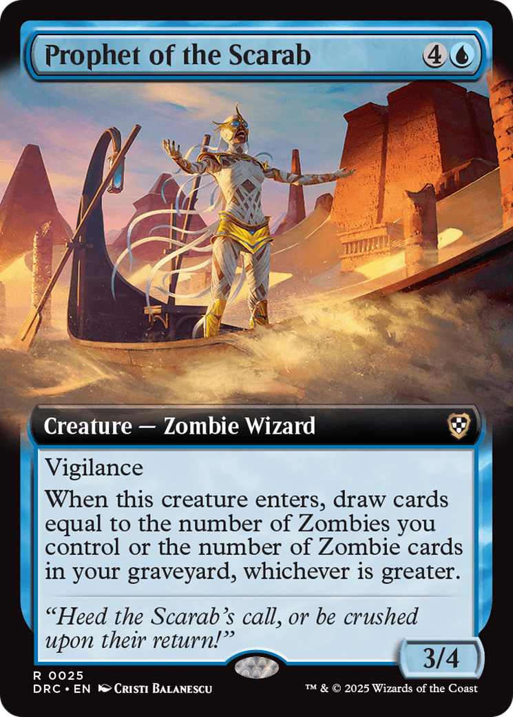 Prophet of the Scarab (DRC-025) - Commander: Aetherdrift: (Extended Art)
