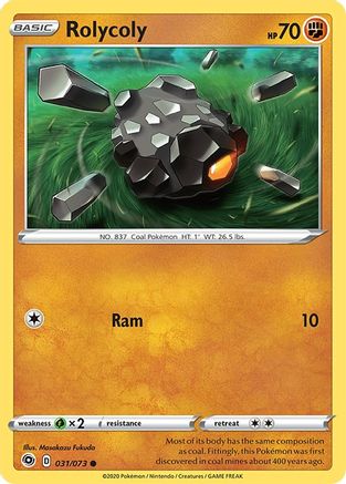 Rolycoly 031/73 - Champions Path Reverse Holofoil