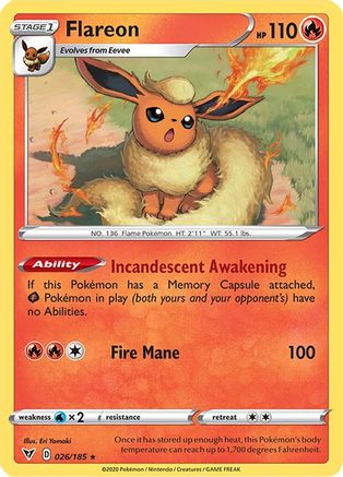 Flareon 026/185 - SWSH04 Vivid Voltage
