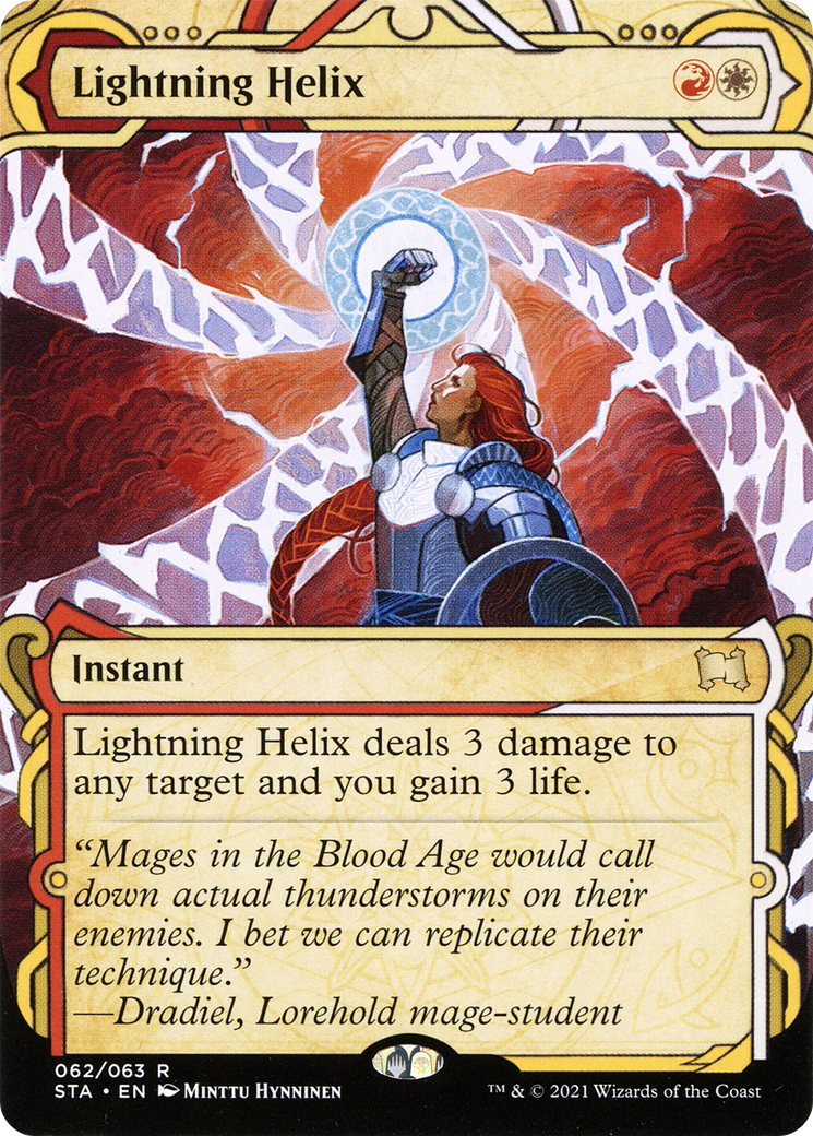 Lightning Helix (STA-062) - Strixhaven Mystical Archive: (Showcase) (Borderless) Foil