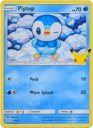Piplup 020/25 - McDonalds 25th Anniversary Promos
