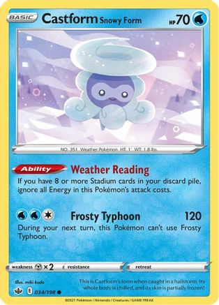 Castform Snowy Form 034/198 - SWSH06 Chilling Reign