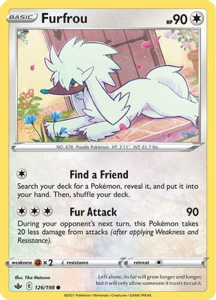 Furfrou 126/198 - SWSH06 Chilling Reign