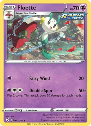 Floette 072/203 - SWSH07 Evolving Skies Reverse Holofoil