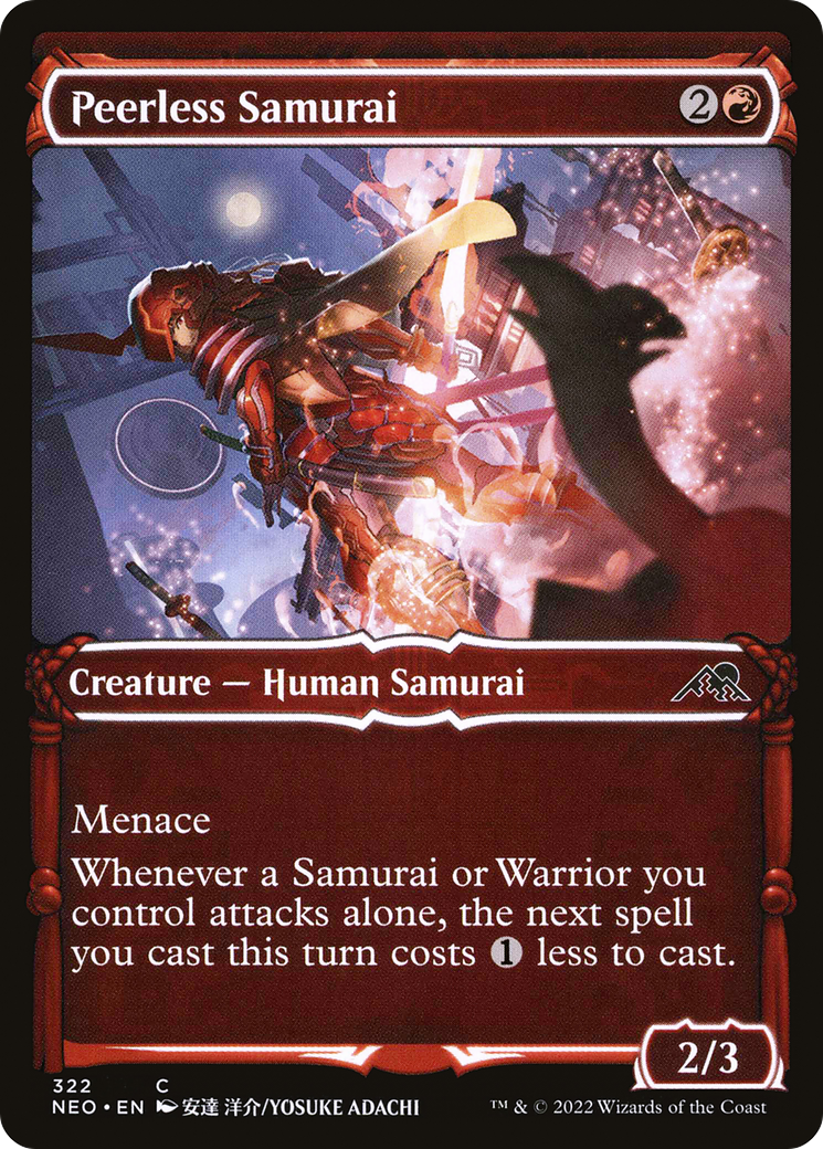 Peerless Samurai (NEO-322) - Kamigawa: Neon Dynasty: (Showcase)