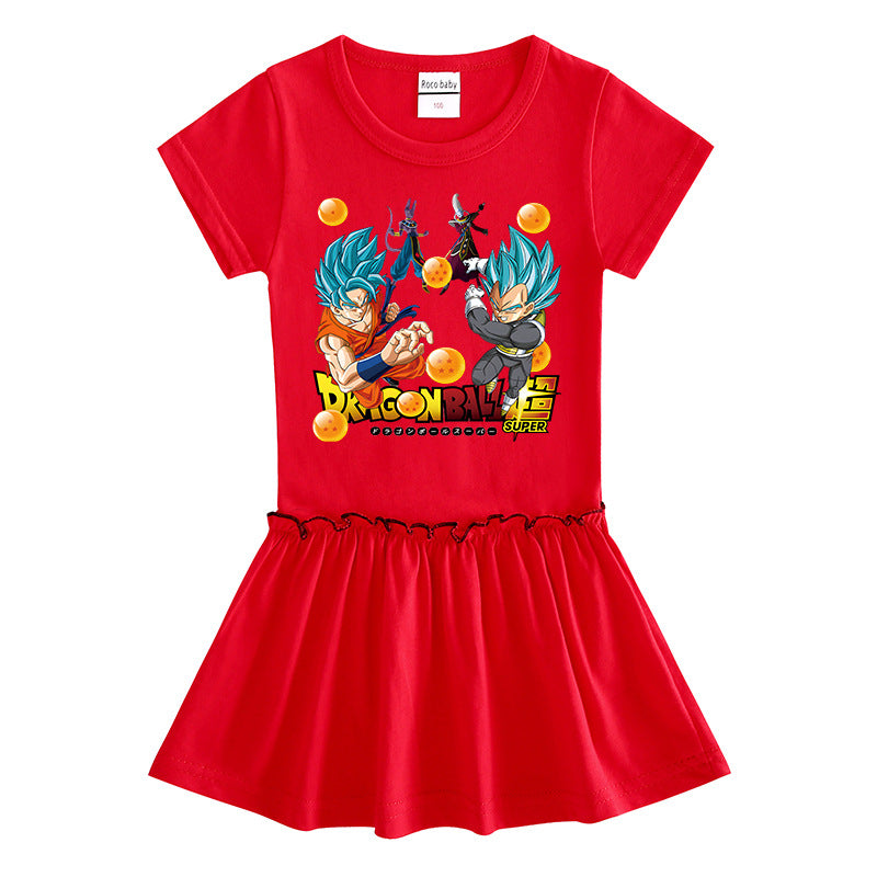 Children's short sleeved dress with half sleeves