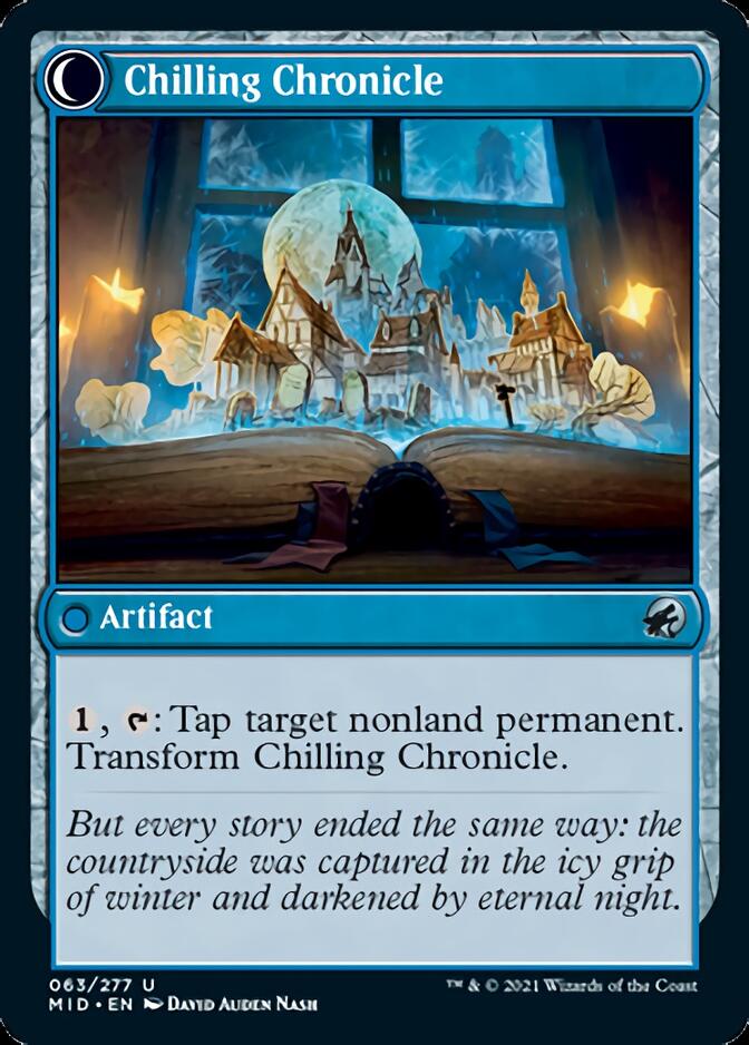 Mysterious Tome // Chilling Chronicle (MID-063) - Innistrad: Midnight Hunt: (Double Faced Transform)