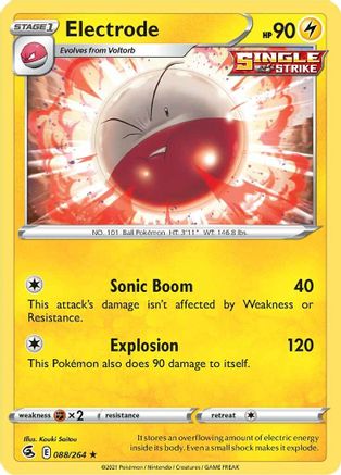 Electrode 088/264 - SWSH08 Fusion Strike Reverse Holofoil