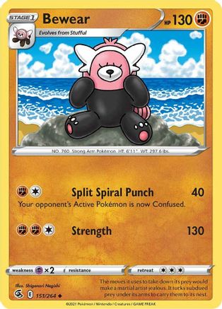 Bewear 151/264 - SWSH08 Fusion Strike