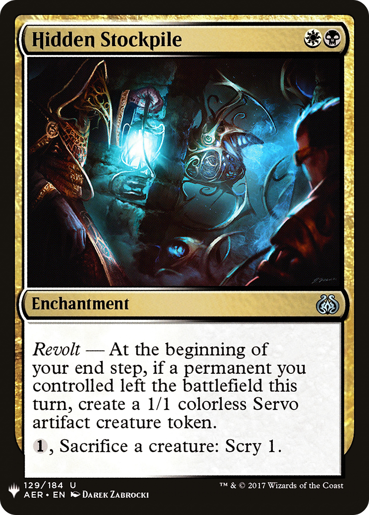 Hidden Stockpile (LIST-AER-129) - The List