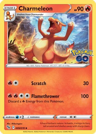 Charmeleon 009/078 - Pokemon GO Reverse Holofoil