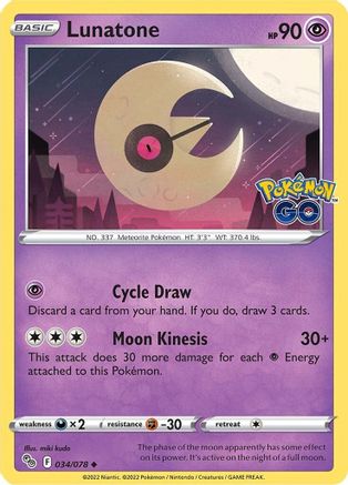 Lunatone 034/078 - Pokemon GO