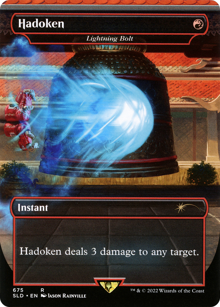 Lightning Bolt (SLD-675) - Secret Lair Drop / Hadoken (Borderless)