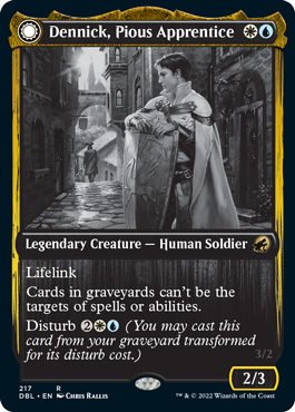 Dennick, Pious Apprentice // Dennick, Pious Apparition (DBL-217) - Innistrad: Double Feature: (Double Faced Transform)