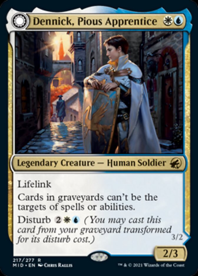 Dennick, Pious Apprentice // Dennick, Pious Apparition (MID-217) - Innistrad: Midnight Hunt: (Double Faced Transform)