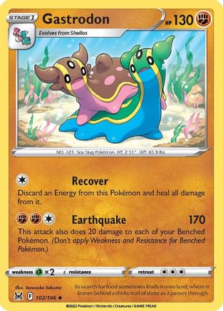 Gastrodon 102/196 - SWSH11 Lost Origin Reverse Holofoil