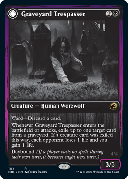 Graveyard Trespasser // Graveyard Glutton (DBL-104) - Innistrad: Double Feature: (Double Faced Transform)