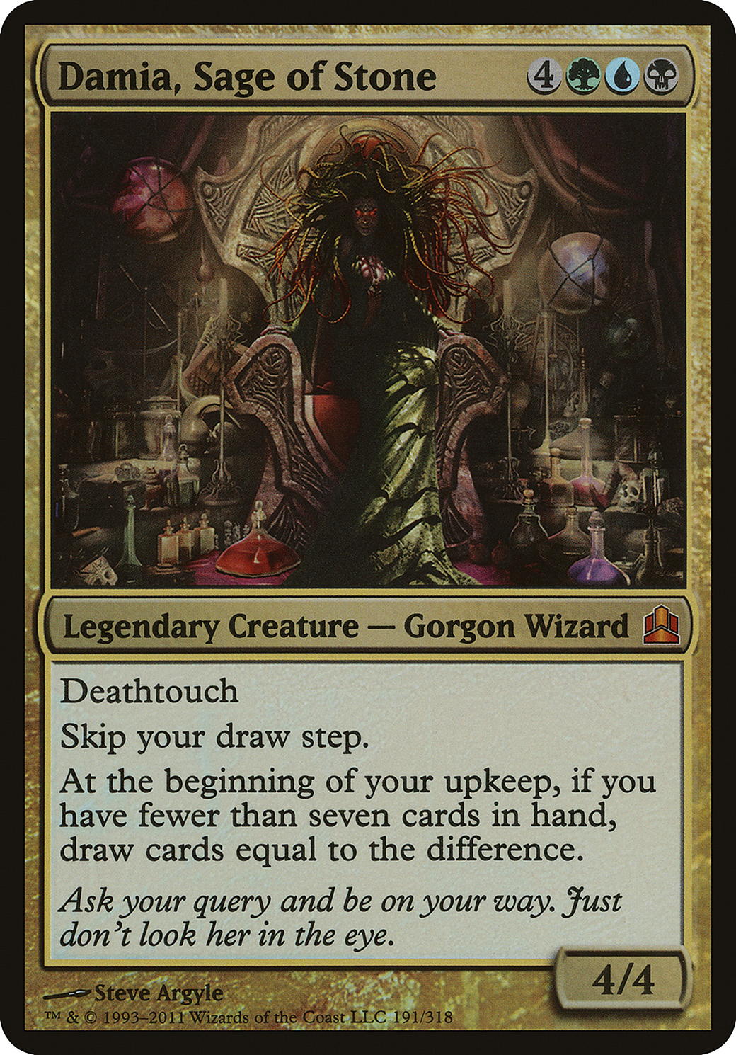 Damia, Sage of Stone (OVER-191) - Commander 2011 Oversized Foil