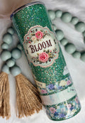 Bloom Embroidered, 30 oz skinny tumbler