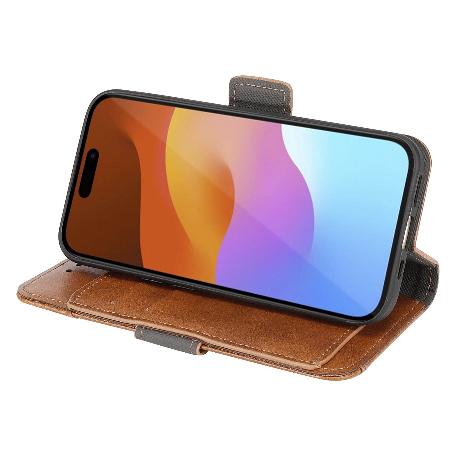iPhone 15 Leather Wallet Case with MagSafe - Card Holder | Indy Series