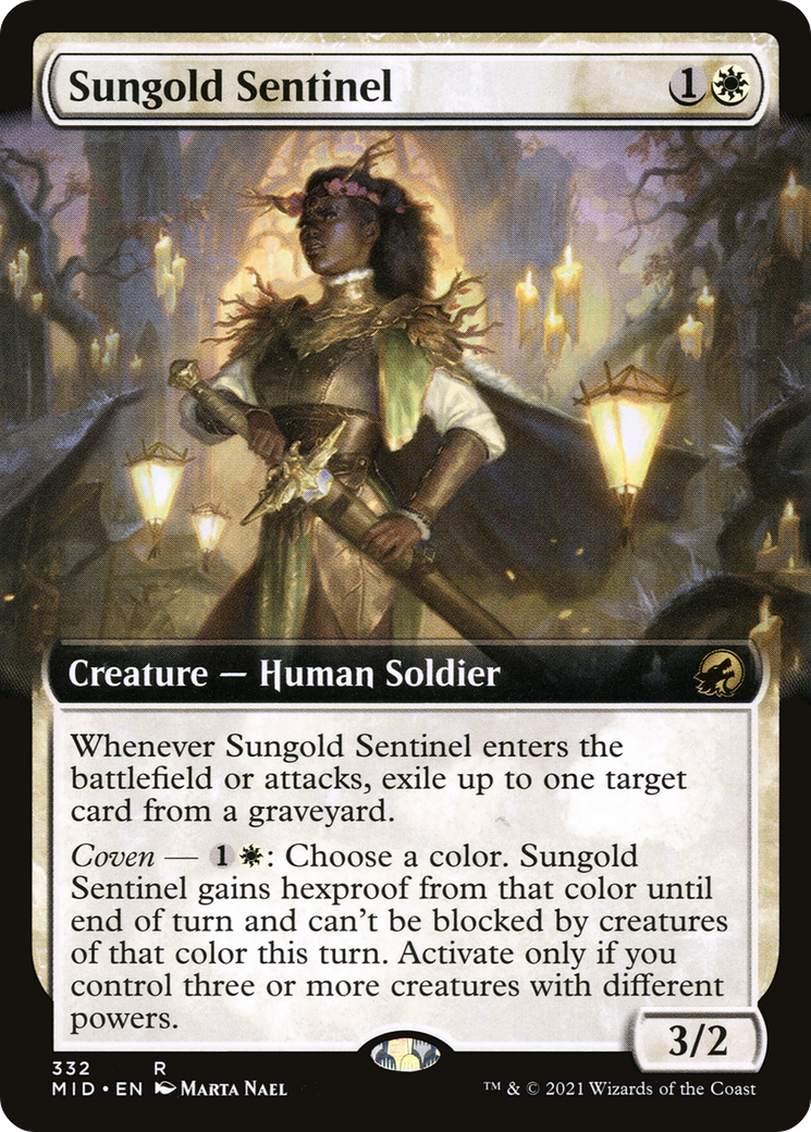 Sungold Sentinel (MID-332) - Innistrad: Midnight Hunt: (Extended Art)