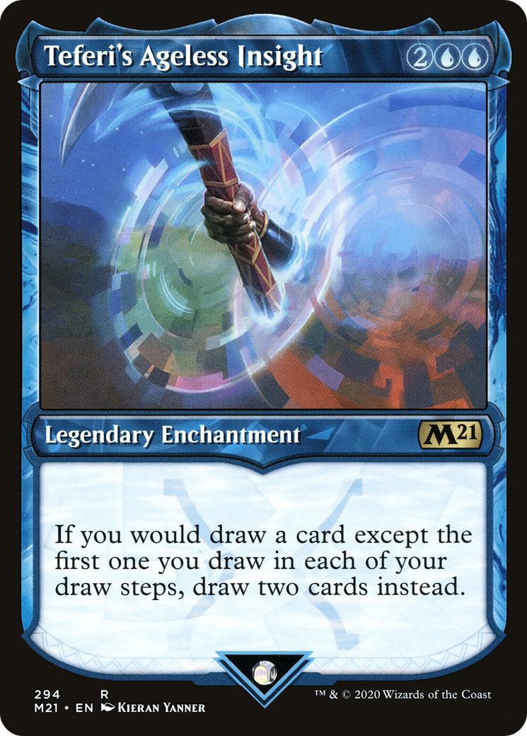 Teferi's Ageless Insight (M21-294) - Core Set 2021: (Showcase) Foil
