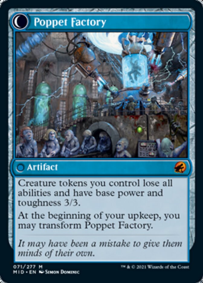 Poppet Stitcher // Poppet Factory (MID-071) - Innistrad: Midnight Hunt: (Double Faced Transform)