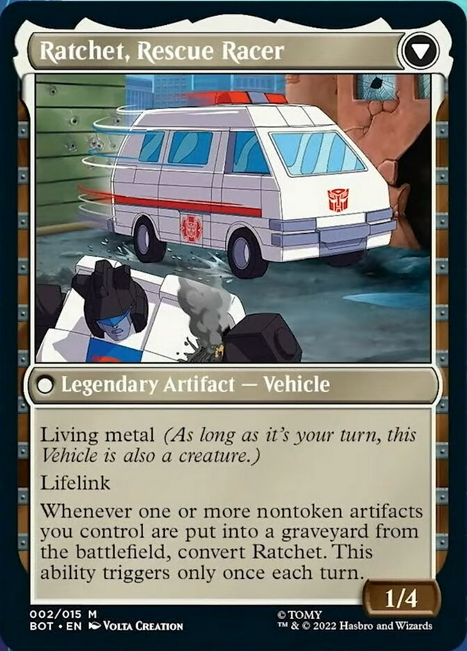 Ratchet, Field Medic // Ratchet, Rescue Racer (BOT-002) - Transformers: (convertdfc)