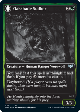 Oakshade Stalker // Moonlit Ambusher (DBL-479) - Innistrad: Double Feature: (Double Faced Transform) Foil