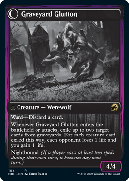Graveyard Trespasser // Graveyard Glutton (DBL-104) - Innistrad: Double Feature: (Double Faced Transform)
