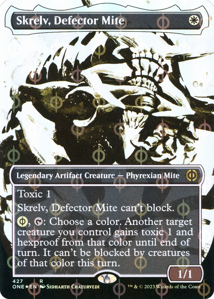 Skrelv, Defector Mite (ONE-427) - Phyrexia: All Will Be One: (Showcase) (Borderless) Foil