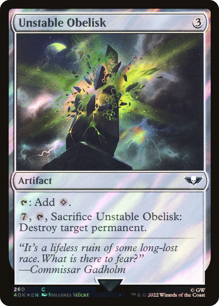 Unstable Obelisk (40K-260) - Warhammer 40,000 Commander Foil