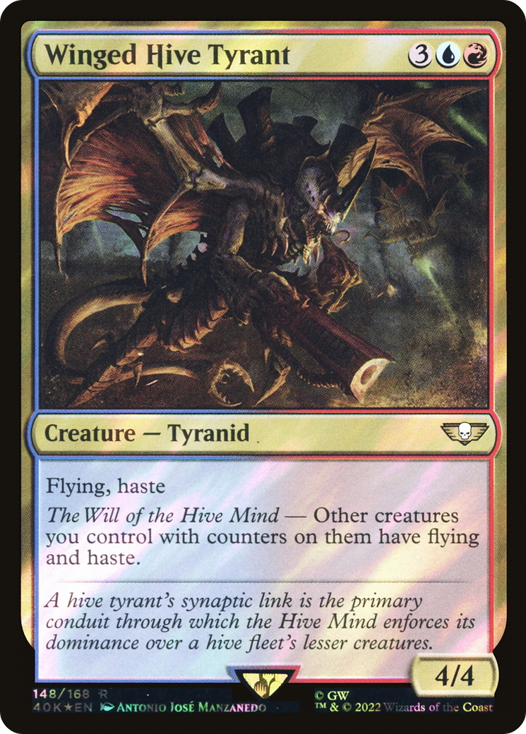 Winged Hive Tyrant (40K-148) - Warhammer 40,000 Commander Foil