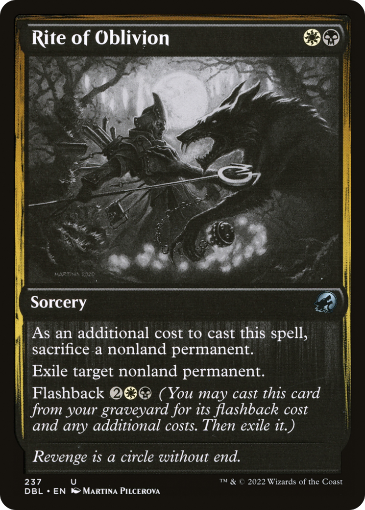 Rite of Oblivion (DBL-237) - Innistrad: Double Feature Foil