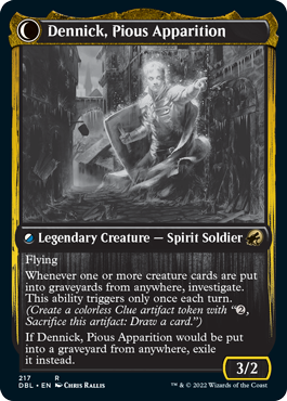 Dennick, Pious Apprentice // Dennick, Pious Apparition (DBL-217) - Innistrad: Double Feature: (Double Faced Transform)