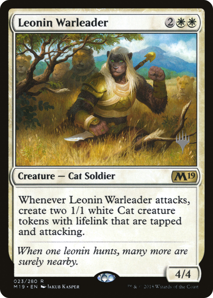 Leonin Warleader (PPM20-23P) - Core Set 2019 Promos Foil