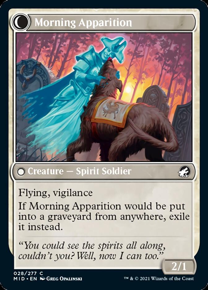 Mourning Patrol // Morning Apparition (MID-028) - Innistrad: Midnight Hunt: (Double Faced Transform)