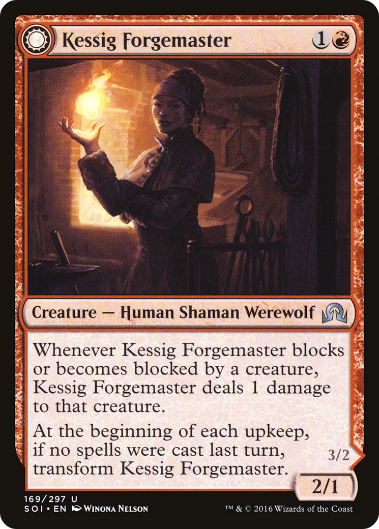 Kessig Forgemaster // Flameheart Werewolf (SOI-169) - Shadows over Innistrad: (Double Faced Transform) Foil