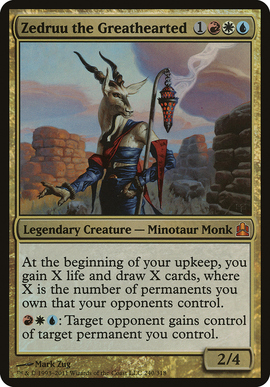 Zedruu the Greathearted (OVER-240) - Commander 2011 Oversized Foil