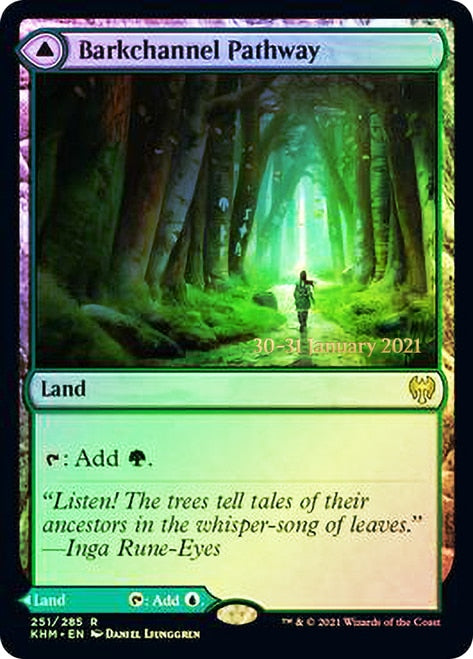 Barkchannel Pathway // Tidechannel Pathway (PRE-251S) - Kaldheim Promos Foil