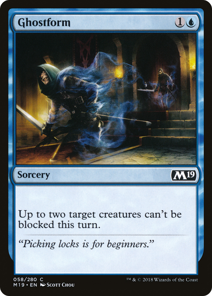 Ghostform (M19-058) - Core Set 2019 Foil